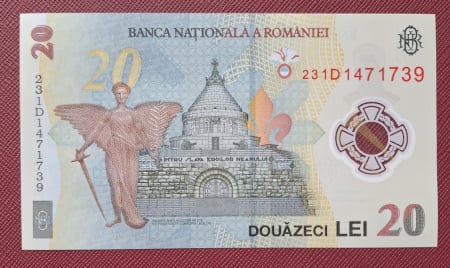 Bancnote Romania - Romania 20 lei 2023, polimer, necirculata, prefix 231D