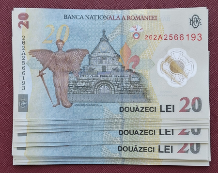 Bancnote Romania - Romania 20 lei 2026, polimer, necirculata, prefix 262A