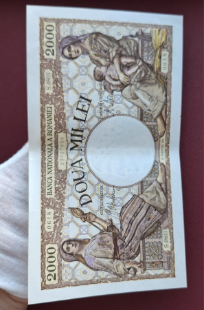 Romania, 2000 lei 1941, seria S.0803/0618/20067618, aproape necirculata [8]