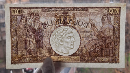 Romania, 2000 lei 1941, seria F.0302/0424/07530424, UNC- [2]