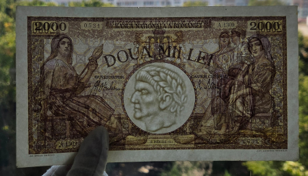 Romania, 2000 lei 1941, seria A.1309/0531/32700531, circulata [2]