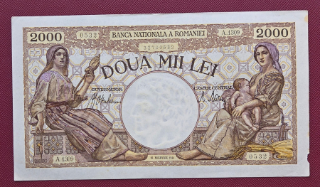 Bancnote - Romania, 2000 lei 1941, seria A.1309/0532/32700532, circulata