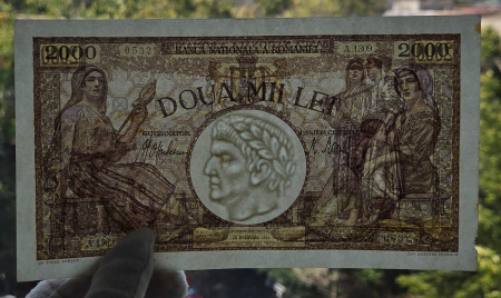 Romania, 2000 lei 1941, seria A.1309/0532/32700532, circulata [2]