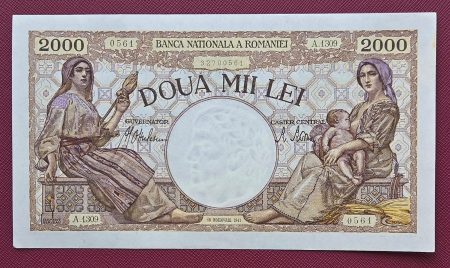 Bancnote - Romania, 2000 lei 1941, seria A.1309/0561/32700561, UNC-