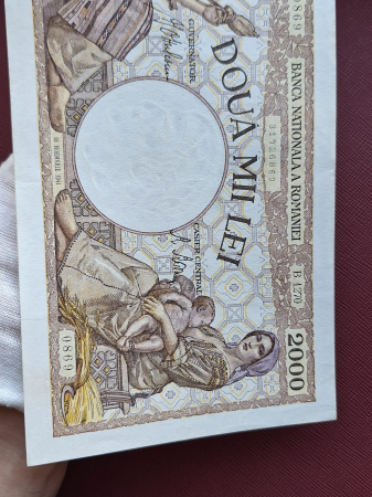 Romania, 2000 lei 1941, seria B.1270/0869/31726869, aproape necirculata [6]