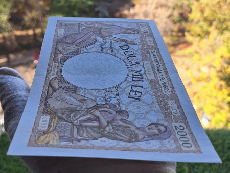 Romania, 2000 lei 1941, seria B.1270/0869/31726869, aproape necirculata [4]