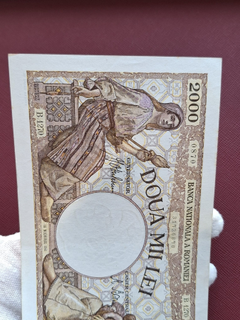 Romania, 2000 lei 1941, seria B.1270/0870/31726870, aproape necirculata [6]