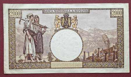 Romania, 2000 lei 1941, seria G.0723/0593/18056593, circulata [1]