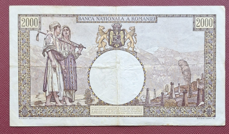Romania, 2000 lei 1941, seria L.0121/0919/03011919, circulata [1]