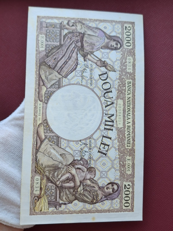 Romania, 2000 lei 1941, seria E.0001/0834/00004834, aproape necirculata [8]