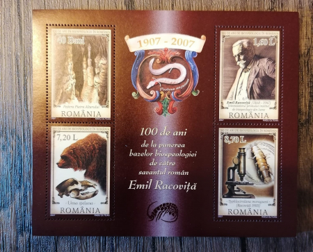 Timbre - ROMANIA 2007 LP 1753 a -100 de ani Bazele Biospeologiei Emil Racovita MNH