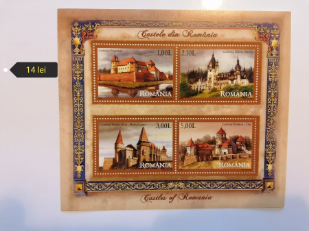 Timbre - ROMANIA 2008 - Castele din Romania / colita MNH