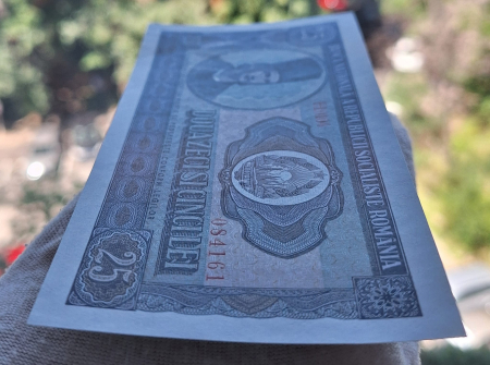Romania 25 lei 1966, seria H.0104/084161, UNC- [7]