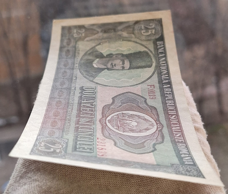 Romania 25 lei 1966, seria F.0119/231838, aproape necirculata [6]