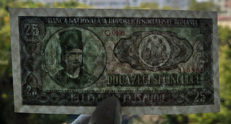 Romania 25 lei 1966, seria G.0109/316864, UNC- [2]