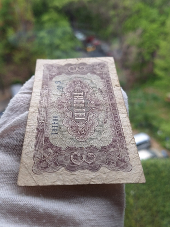 Romania, 3 lei 1952, seria g 15 / 964161, circulata [5]