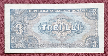 Romania 3 lei 1966, seria C.0005/727562, circulata [1]