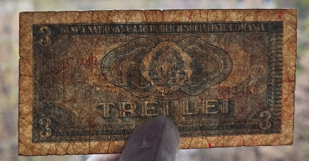 Romania 3 lei 1966, seria C.0010/642436, circulata [2]