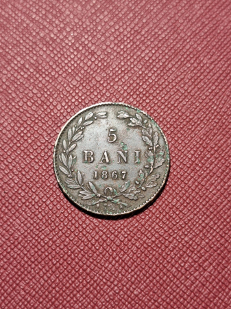 Monede - Romania, 5 Bani 1867 Heaton, Regele Carol I, primul sistem monetar