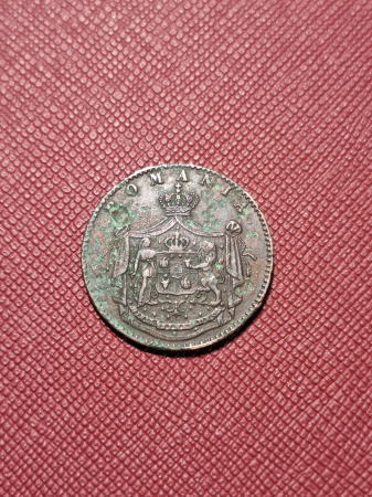 Romania, 5 Bani 1867 Heaton, Regele Carol I, primul sistem monetar [1]