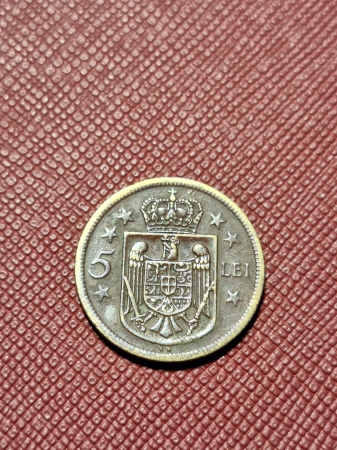 Romania, 5 lei 1930 monetaria King's Norton (KN) , Regele Mihai I copil [1]