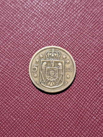 Romania, 5 lei 1930 monetaria Paris , Regele Mihai I copil [1]