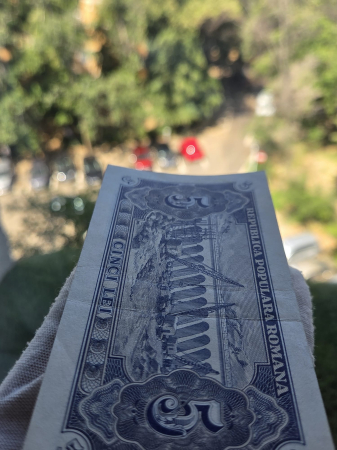 Romania, 5 lei 1952, seria h 52 / 527830, circulata, stare buna [6]