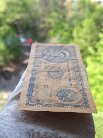 Romania, 5 lei 1952, seria m 44 / 234271, circulata, stare buna [7]