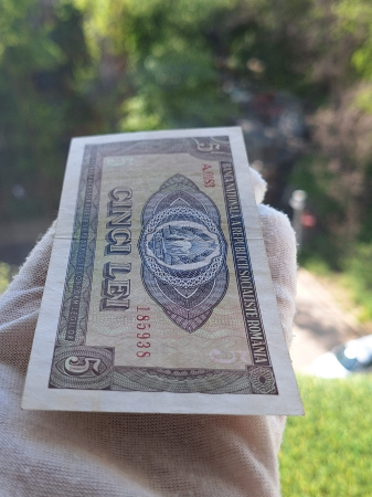 Romania 5 lei 1966, seria A.0183/185938, circulata [5]