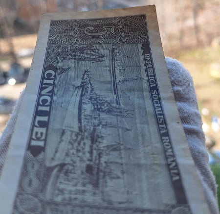 Romania 5 lei 1966, seria A.0169/051363, circulata [6]