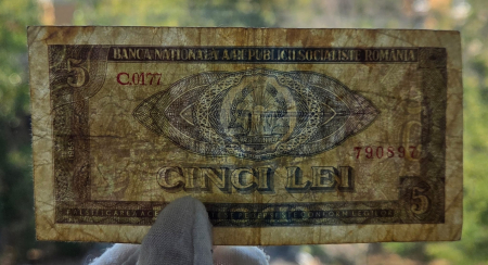 Romania 5 lei 1966, seria C.0177/790897, circulata [2]