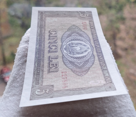 Romania 5 lei 1966, seria E.0143/227808, necirculata [3]