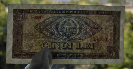 Romania 5 lei 1966, seria F.0097/243518, circulata [2]