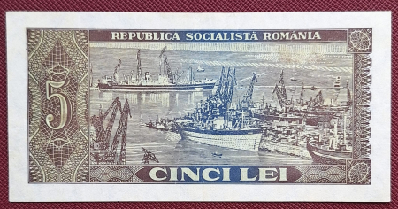 Romania 5 lei 1966, seria A.0143/595970, circulata, stare buna [1]