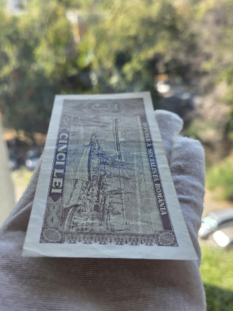 Romania 5 lei 1966, seria G.0127/555892, circulata, stare buna [4]