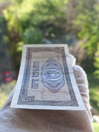 Romania 5 lei 1966, seria B.0130/272954, circulata [7]