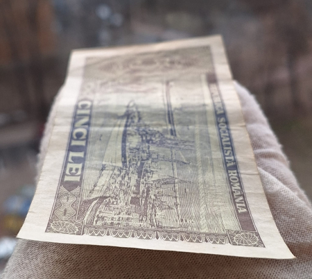 Romania 5 lei 1966, seria H.0171/934664, circulata [5]