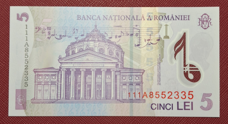 Bancnote - Romania 5 lei 2011, necirculata