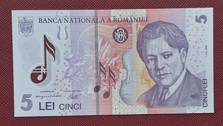Bancnote - Romania 5 lei 2013, seria 135D9295756, UNC-