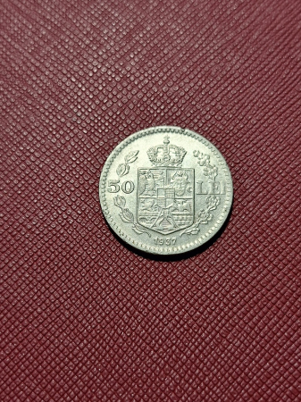 Romania, 50 lei 1937, Regele Carol II [1]