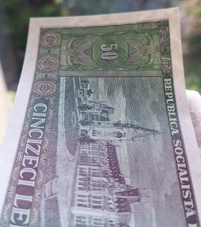 Romania 50 lei 1966, seria A.0064/127689, UNC [3]