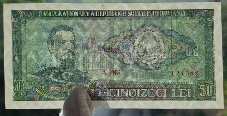 Romania 50 lei 1966, seria A.0064/127689, UNC [2]