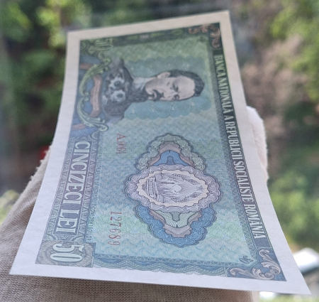 Romania 50 lei 1966, seria A.0064/127689, UNC [6]
