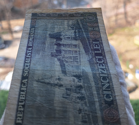 Romania 50 lei 1966, seria G.0016/825061, circulata [4]