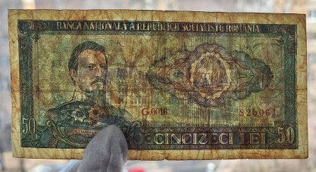 Romania 50 lei 1966, seria G.0016/825061, circulata [2]