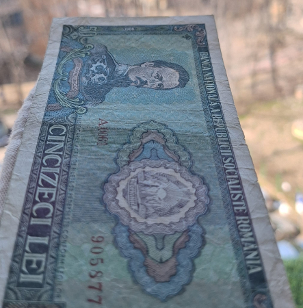 Romania 50 lei 1966, seria A.0061/905877, circulata [6]