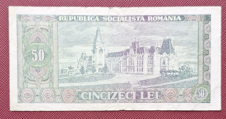 Romania 50 lei 1966, seria A.0061/905877, circulata [1]