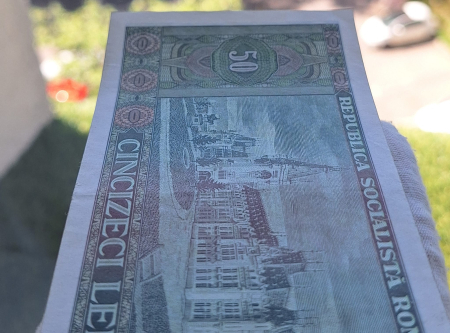Romania 50 lei 1966, seria E.0057/199749, aproape necirculata [6]