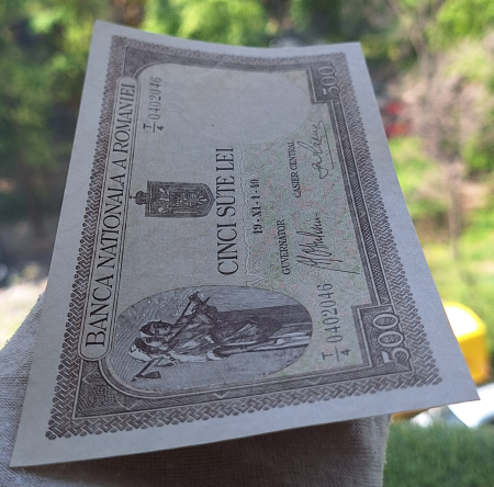 Romania 500 lei 1940, lot 5 bancnote serie consecutiva, UNC [5]