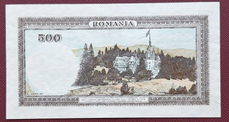 Romania 500 lei 1940, seria C/5 0269378, aproape necirculata [1]